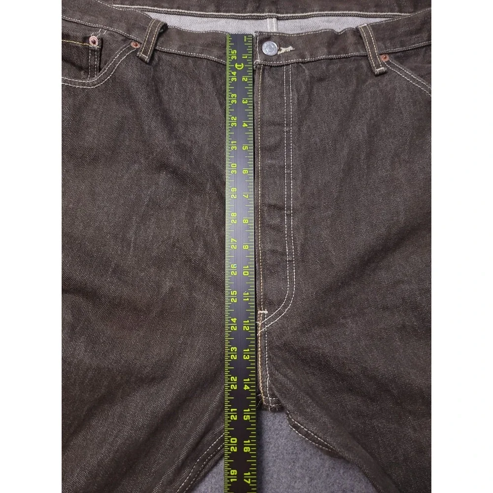 Levis 501 XX Straight Leg Jeans Mens W46 L30 Brown Button Fly 100%‎ Cotton Denim